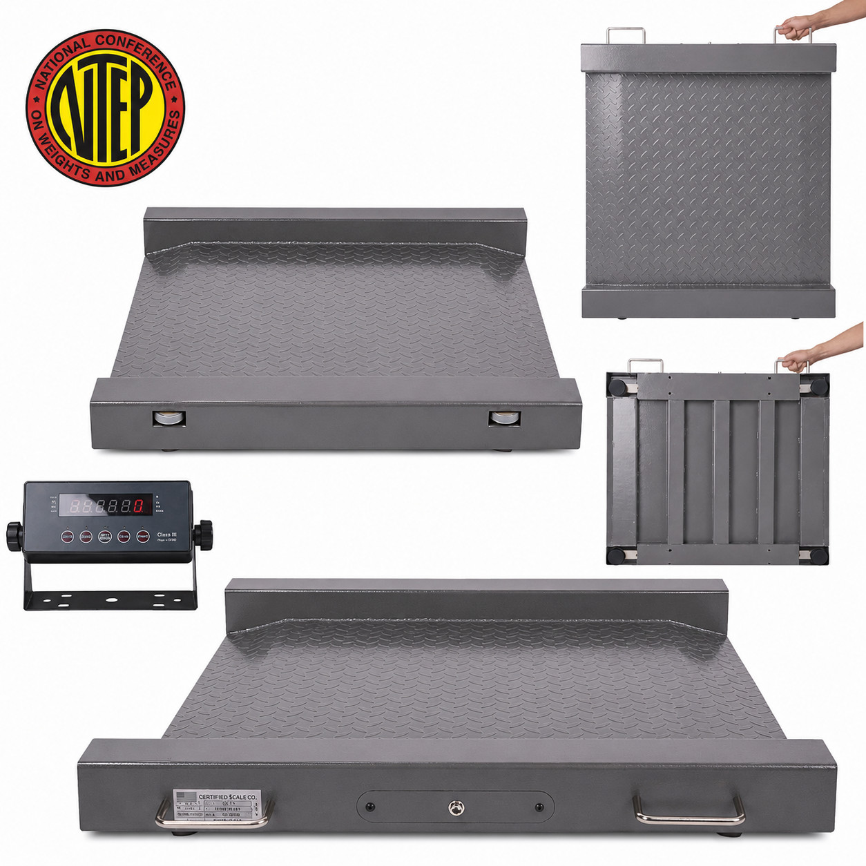 NTEP Certified Industrial Portable Drum scales 48″ x 48″ Platform Size 1000 lbs