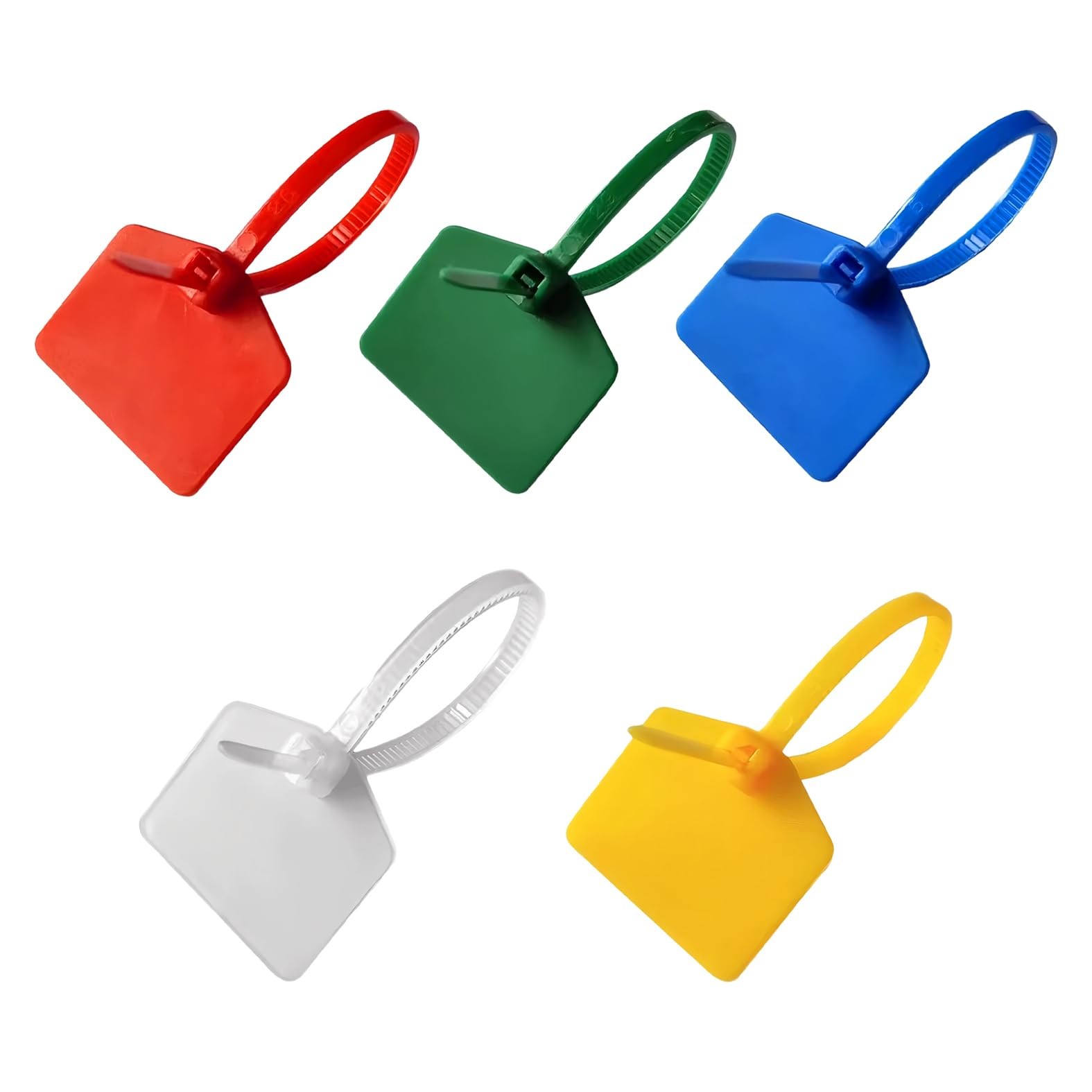 Anphly 5-Color 4.72inch Label Nylon Zip Ties, 4.72inch, Multi-color