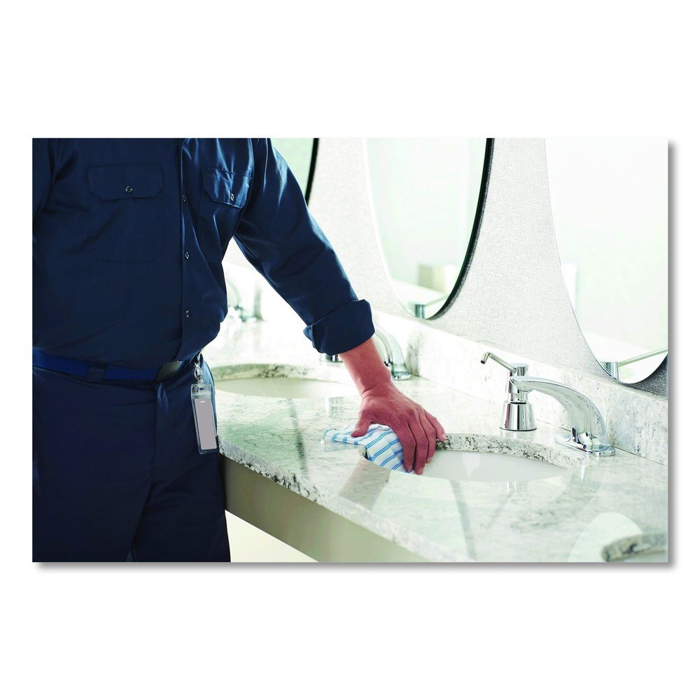 Rubbermaid Commercial HYGEN 2134283 Cleaning Cloths – Blu/Wht Strps (600/CT) New