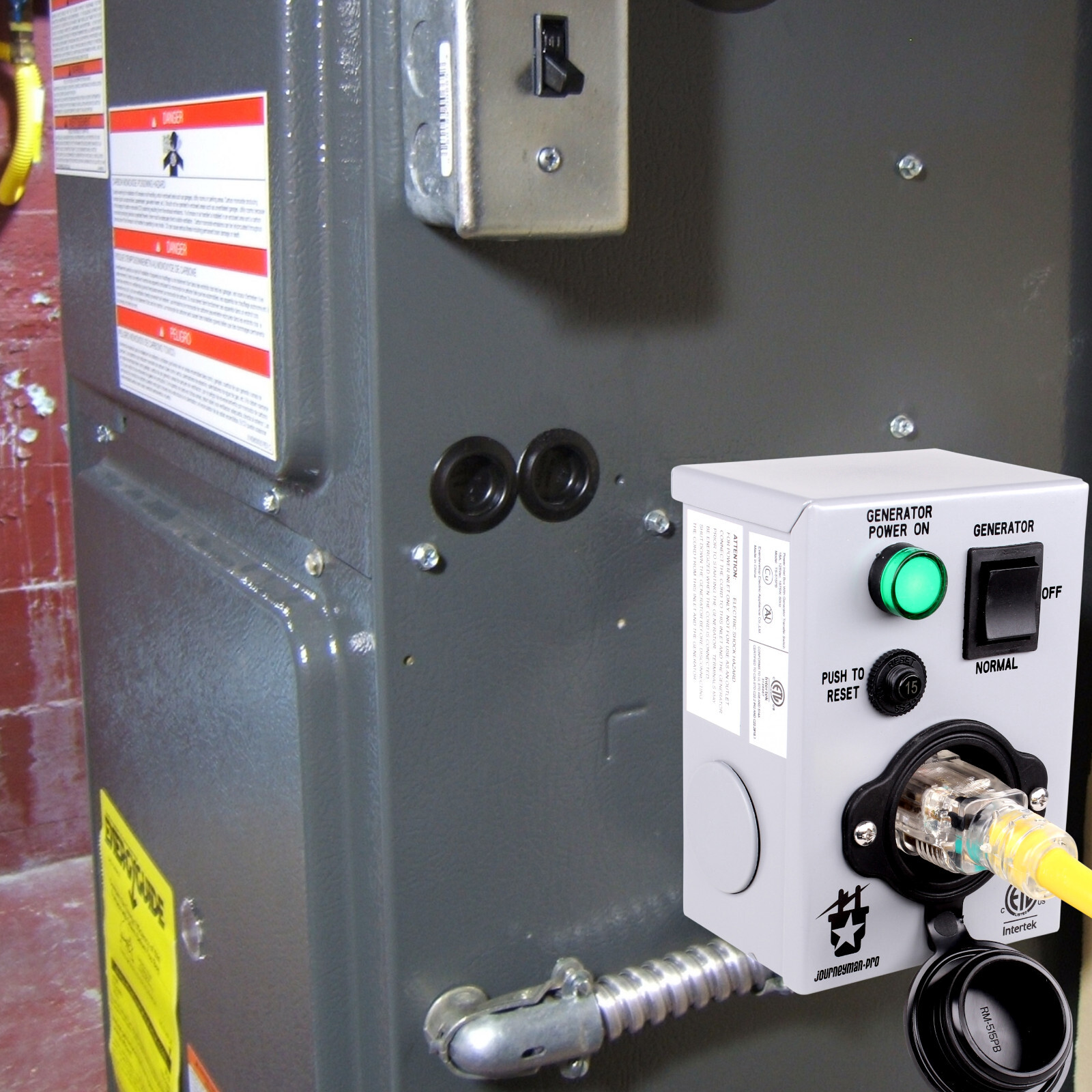 Generator Transfer Switch for Gas Furnace, Oil Heater ETL Listed 20 AMP Single
