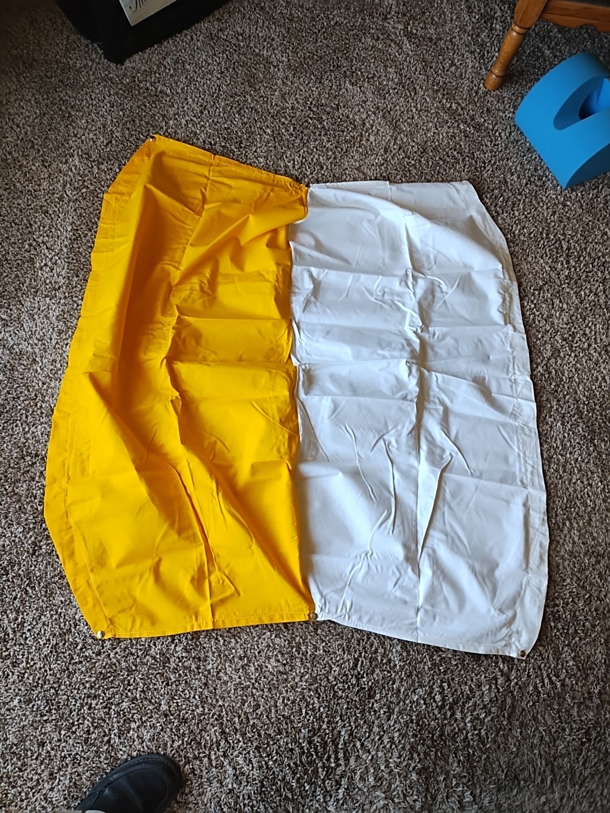 3-Bow Tractor Canopy Replacement Cover 40″ Canvas Yellow White Buggy Top Snowco