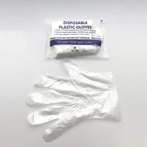 10,000 Poly Disposable HDPE Food Service Gloves, Powder Free-Medium