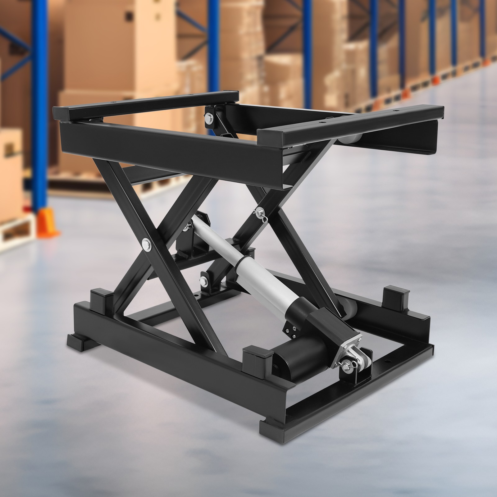 Electric Scissor Lift Table Hydraulic 130 lbs Adjustable Height 7.17-16.14in