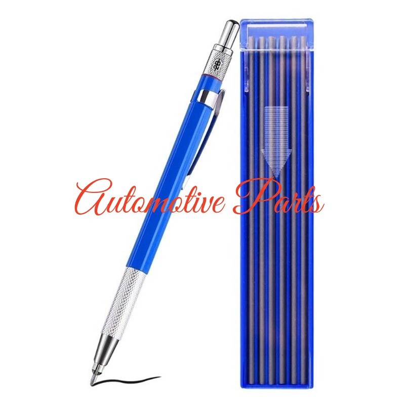 Silver Streak Welders Pencil With 12 Pcs Round Silver Refills, Metal Marker New