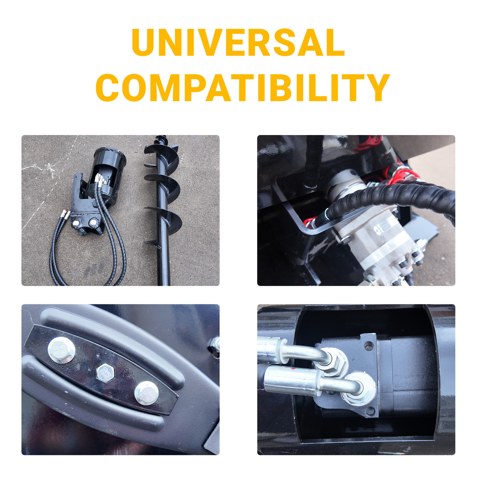 Free Ship 1.8Ton Mini Excavator Attachment 150mm Auger With Hose Drilling Tool