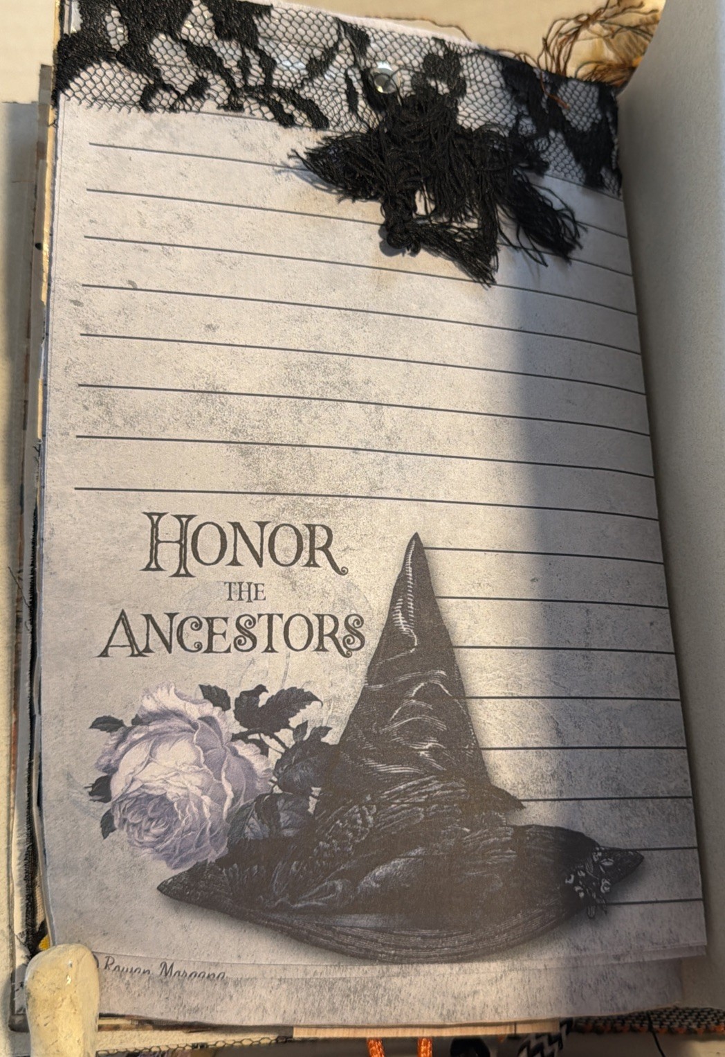 Junk Journal Halloween Spellbound Scary Tales Handmade Memory Note Book 74 Pages