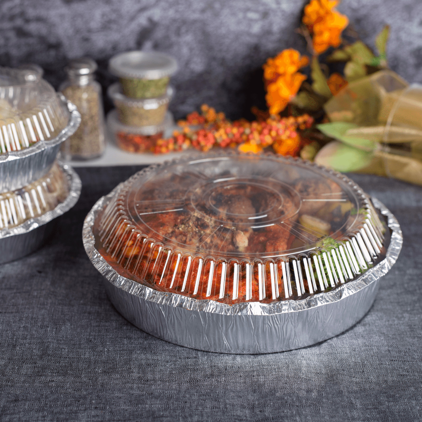 Karat 9″ Round Aluminum Foil Containers, AF-CR09