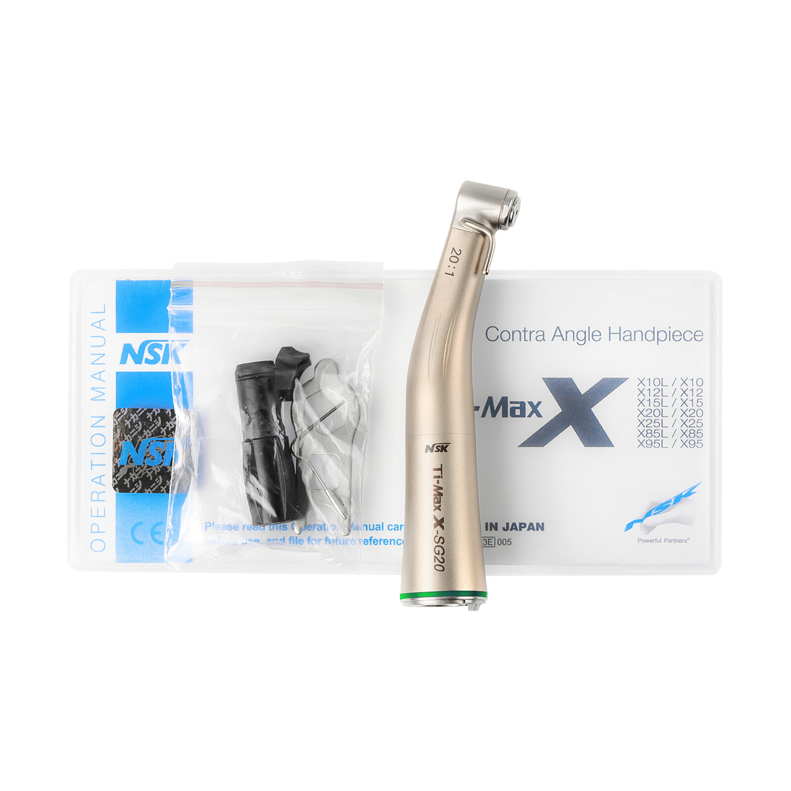 Ti-Max Dental 20:1 Fiber Optic Implant Contra Angle Handpiece SG20/SG20L Fit NSK