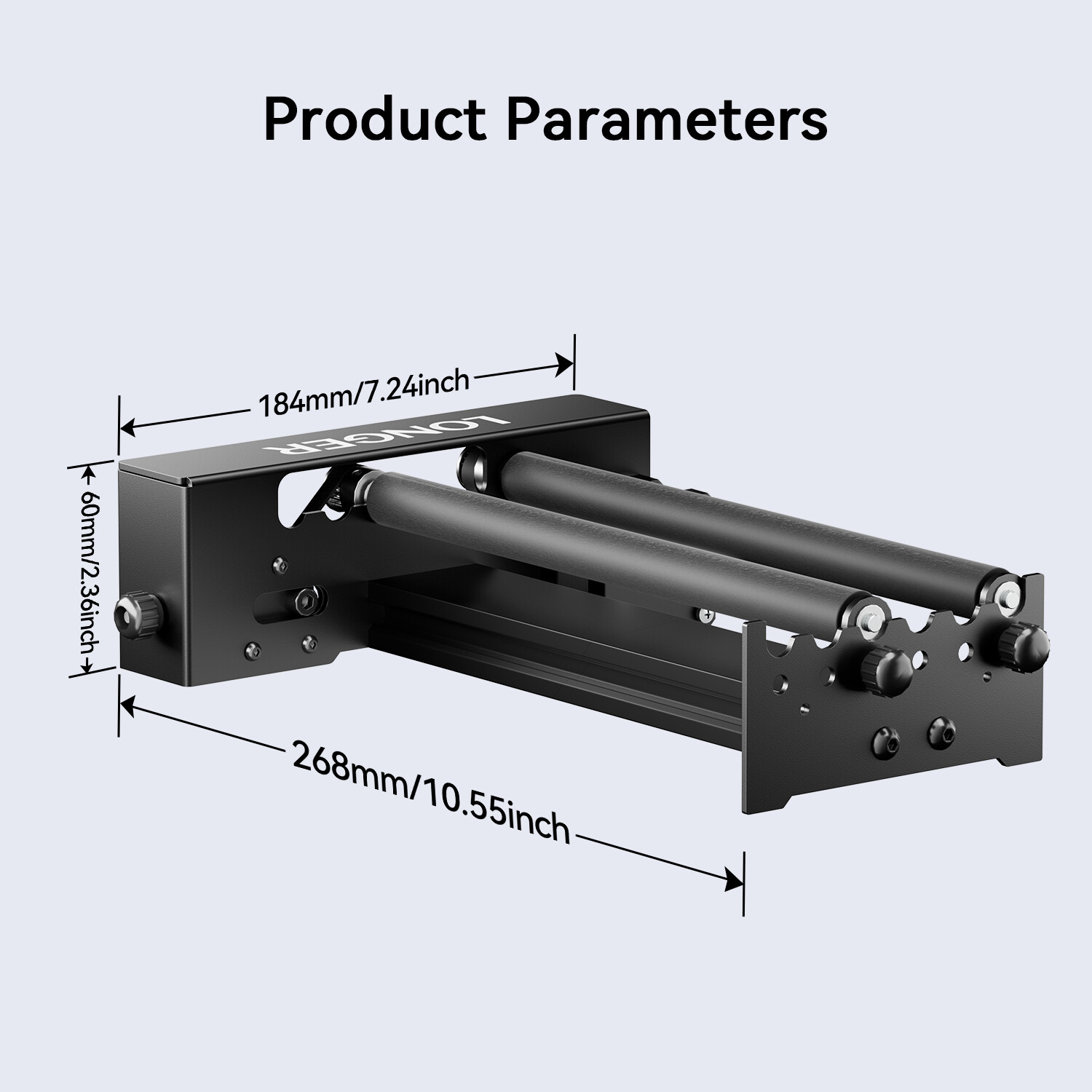 Longer 360° Rotary Roller+Height Extension Kit, Laser Engraver Accessories