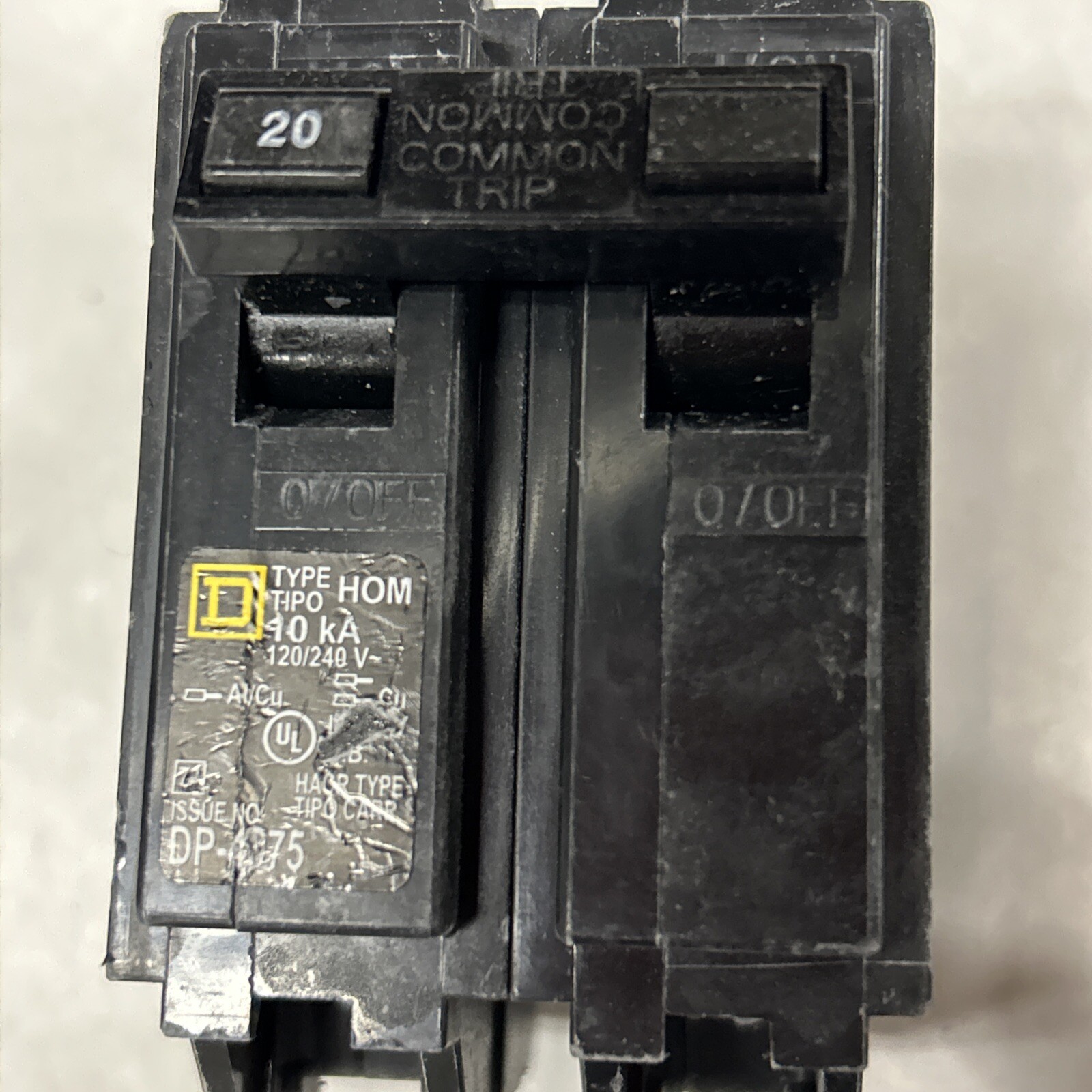 10 Pack Homeline 2-pole 20amp Common Trip Breaker For Mwbc Wireing.