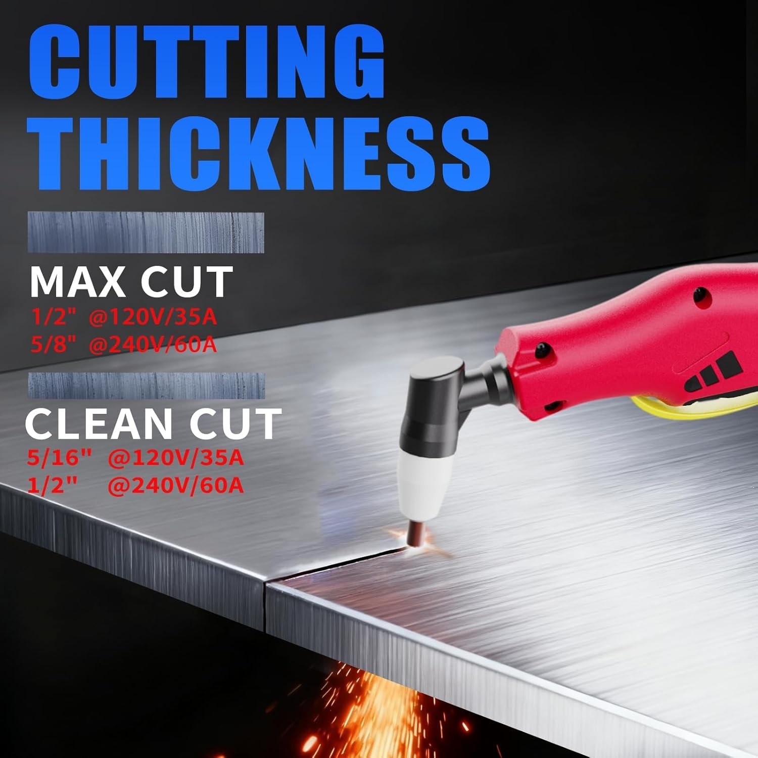 60A LED 120/240V IGBT Plasma Cutter 1/2″ Clean 5/8″ Max RBC6000D Max
