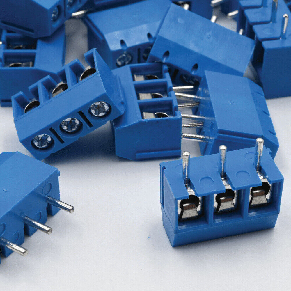 2/3Pin 5mm Pitch KF301-2P/3P PCB Mount Screw Terminal Block Connector 60pcs Blue