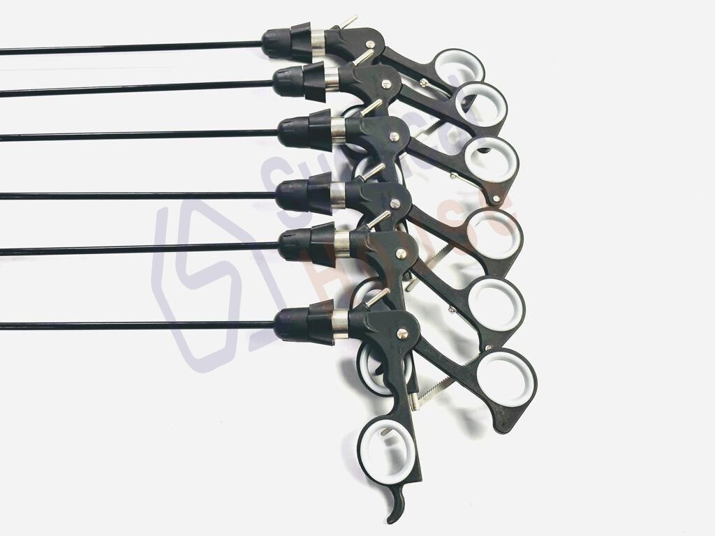 Laparoscopy GrasperSet Of 6 Laparoscopic Surgical Instruments 5mmx330mm New Set.