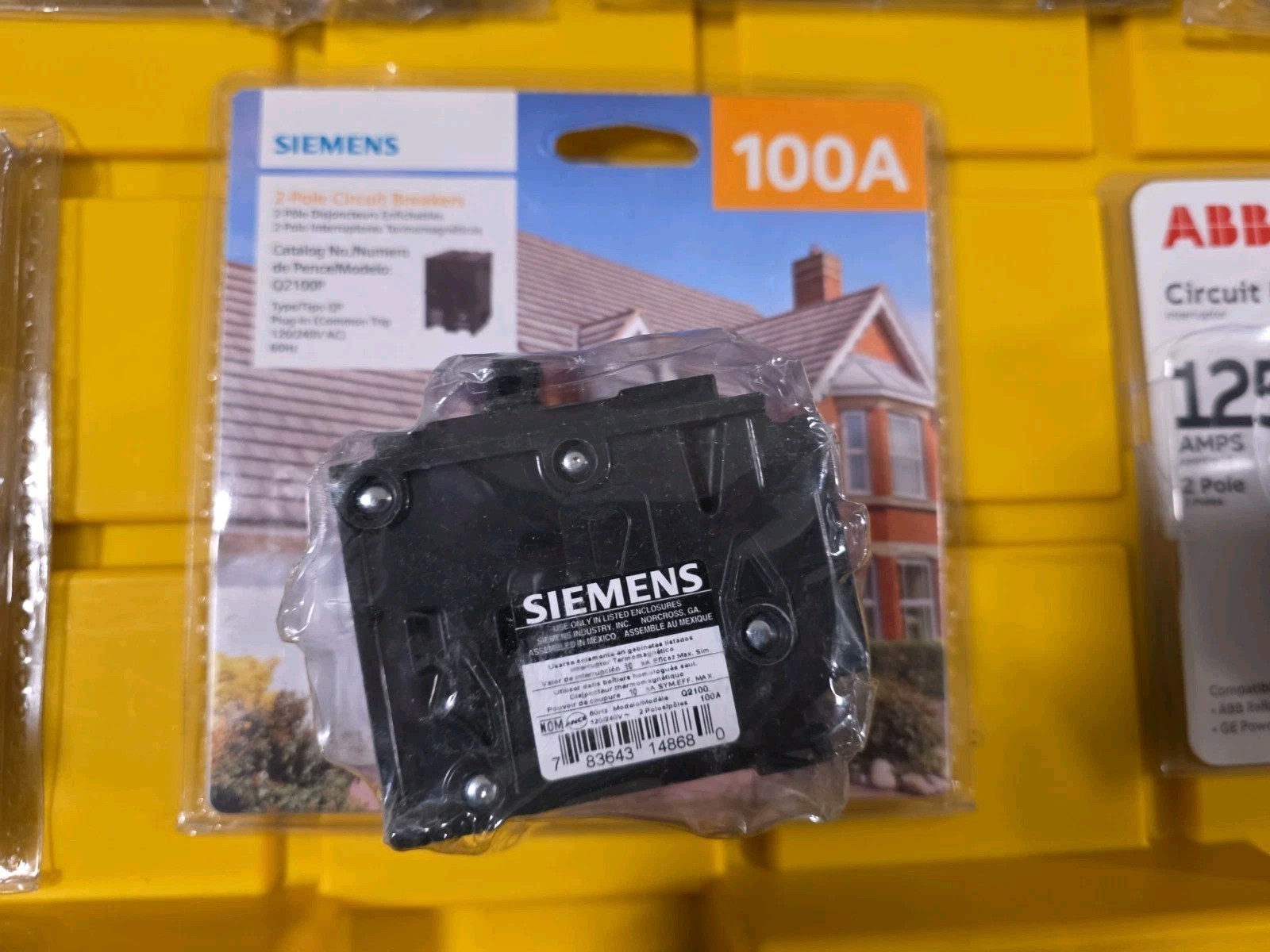 Lot Of Breakers (7) 20 Amp, 30 Amp, 50 Amp, 100 Amp, 125 Amp, ABB, Siemens