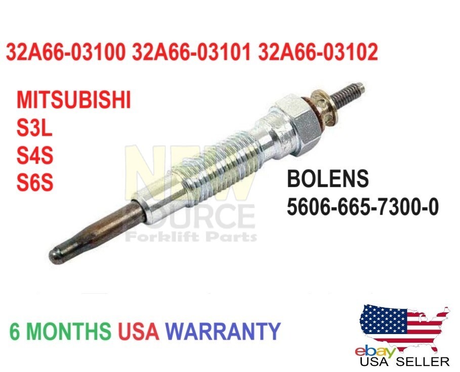 MM409510 32A66-03100 GLOW PLUG FOR MITSUBISHI S4S S6S FOR BOLENS 5606-665-7300-0
