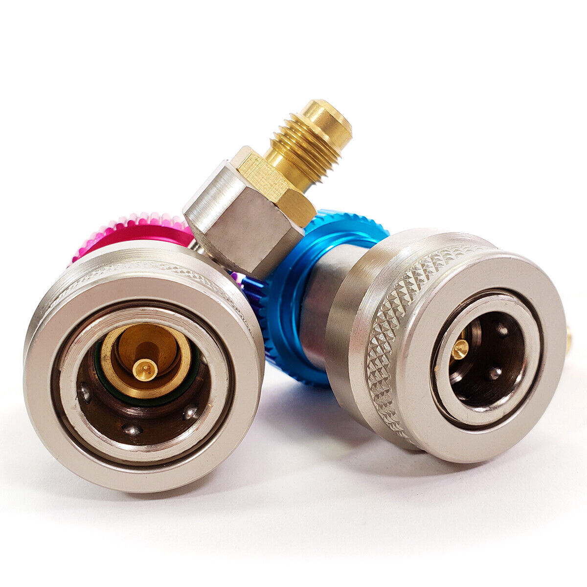 A/C Air Condition R134A Quick Coupler Connector Adapter High Low Side SAE HVAC