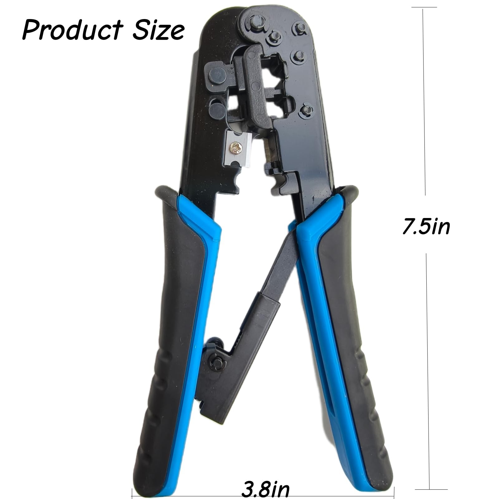 RJ45 Crimp Tool RJ45 Crimper/Wire Cutter/Wire Stripper for RJ11/ RJ12 6P 8P 4…
