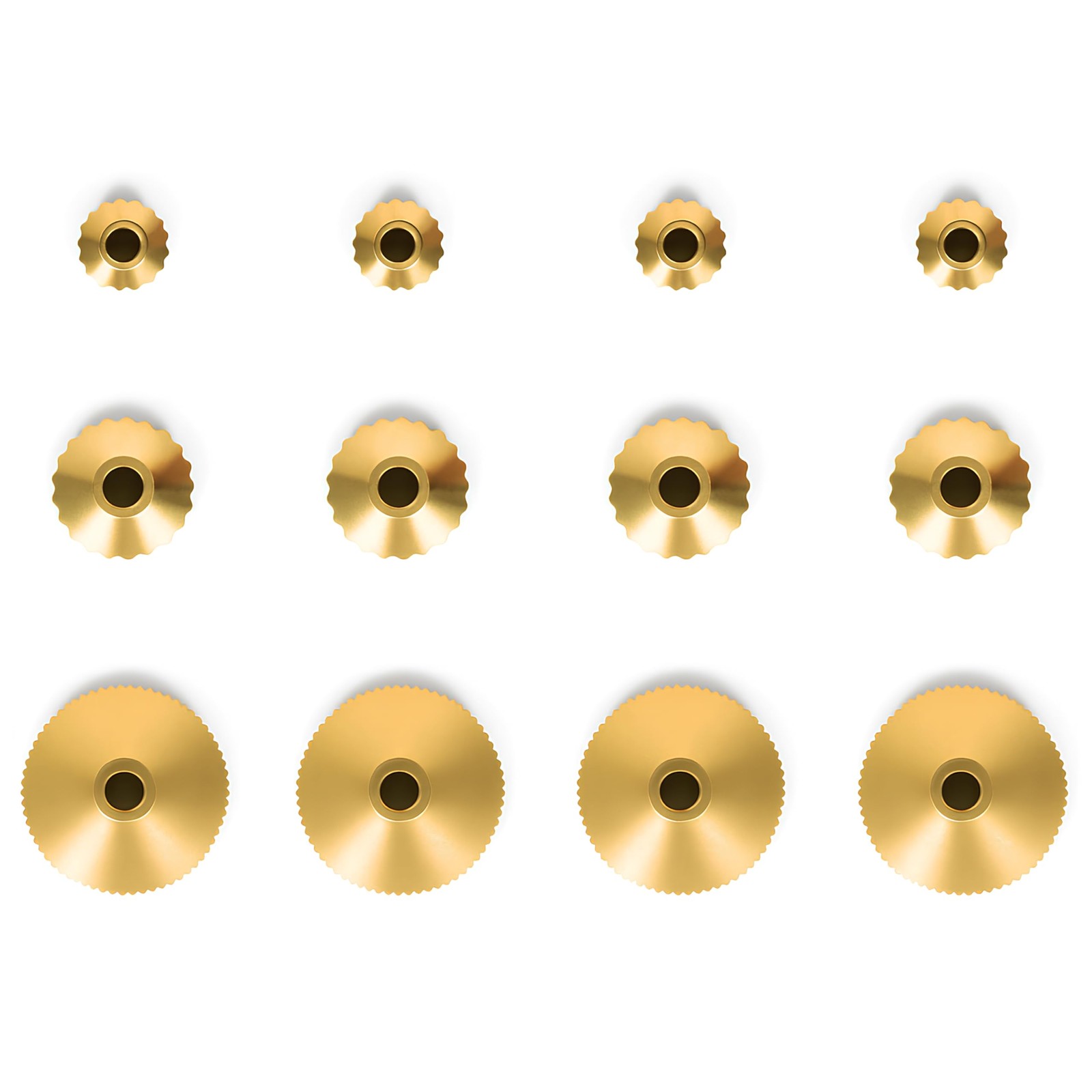12 Pcs Brass Clock Hand Nut Assortment, 5/6/10mm, 5 mm, 6 10 yellow