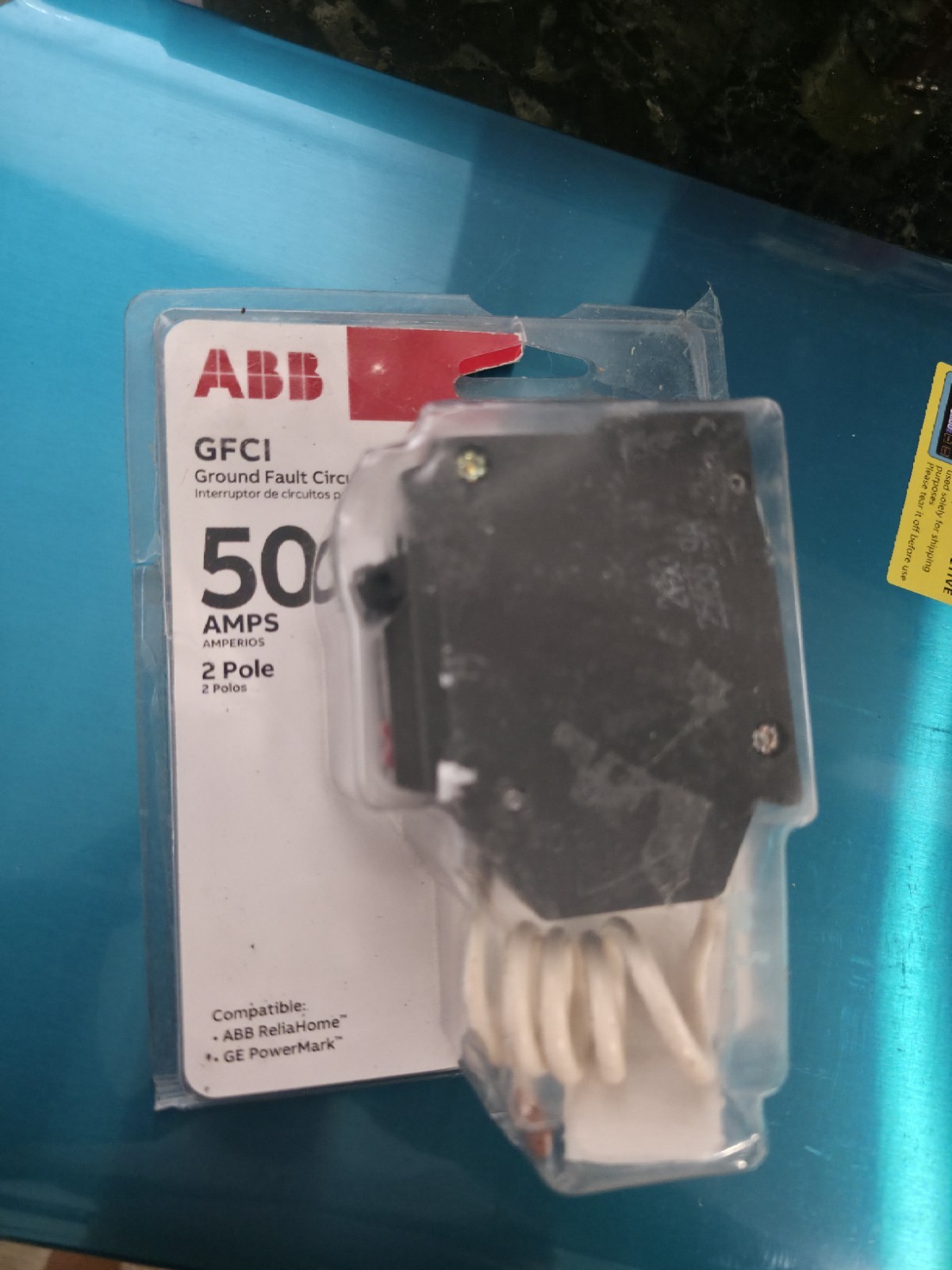 ABB 50A 2-Pole GFCI Breaker THQL2150GFT2A 240V Ground Fault Circuit Interrupter