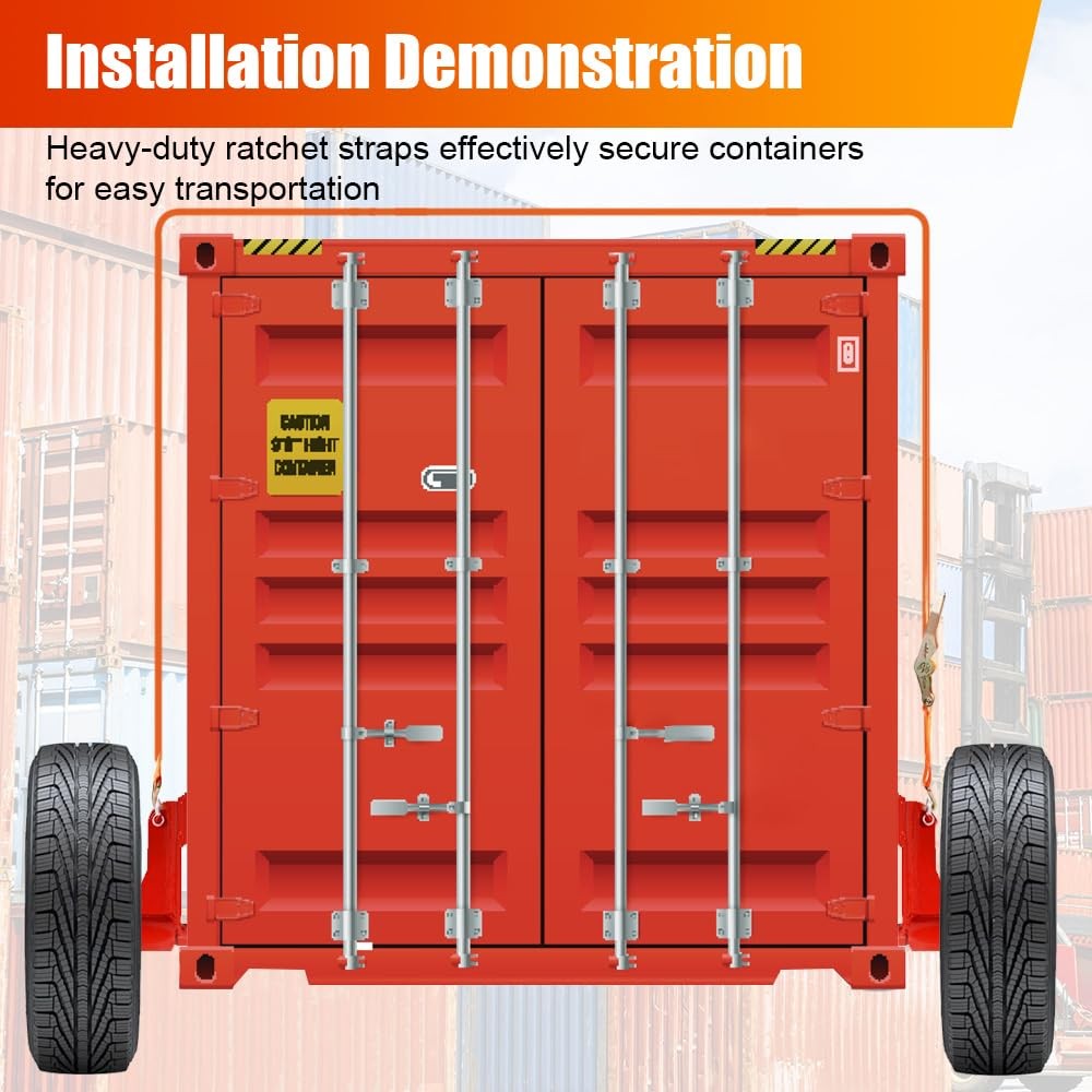 2-Pack 8800lbs Shipping Container Wheels，6×5.5 Lug，Heavy-Duty Container Axles