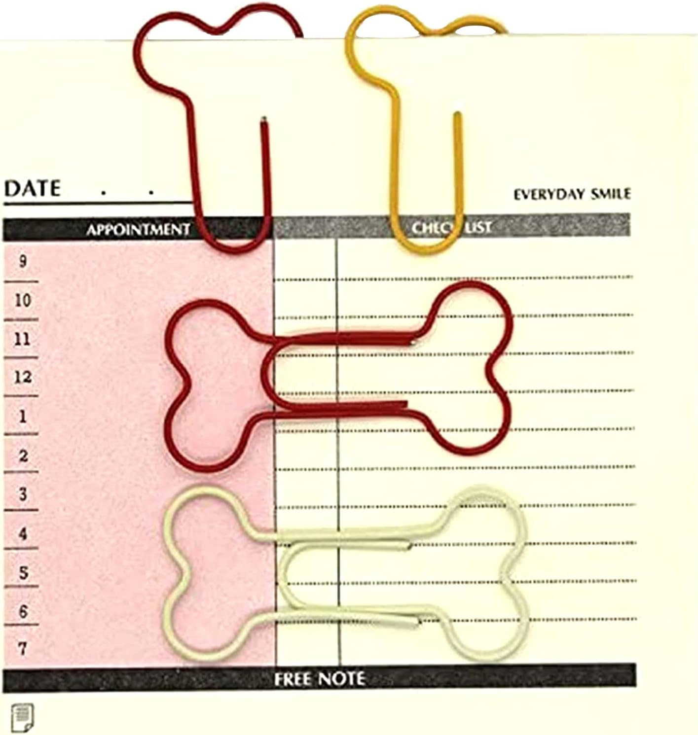 Paper Clips Colorful Cute Dog Bone Shape Paper Clip for Notebook Files Office…