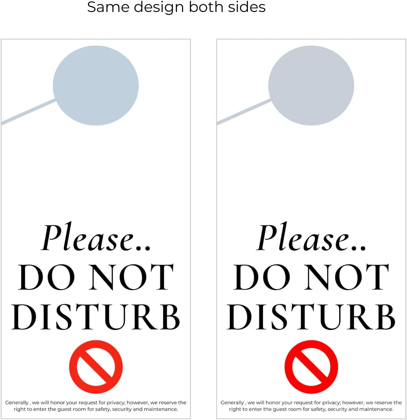 Hotel DND Do Not Disturb sign hanger for door Sold in bulk Pack of 100 DND ha…