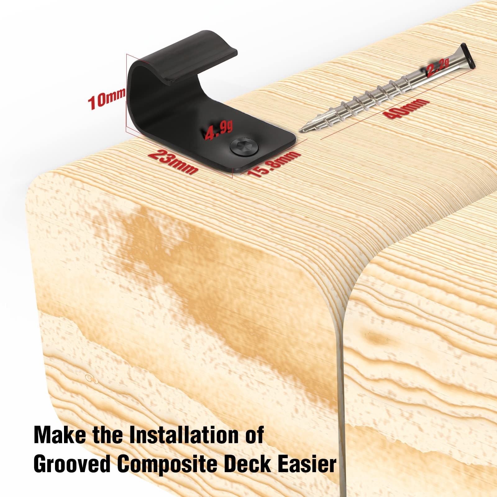 Start Clips, Hidden Deck Starter Clips for Composite Decking, Hidden Fastener…