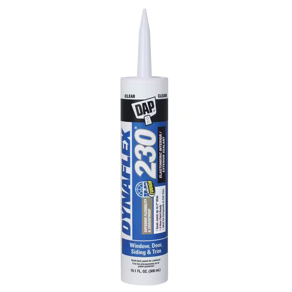 Dynaflex 230 10.1 Oz. Clear Premium Elastomeric Exterior/Interior Window, Door a