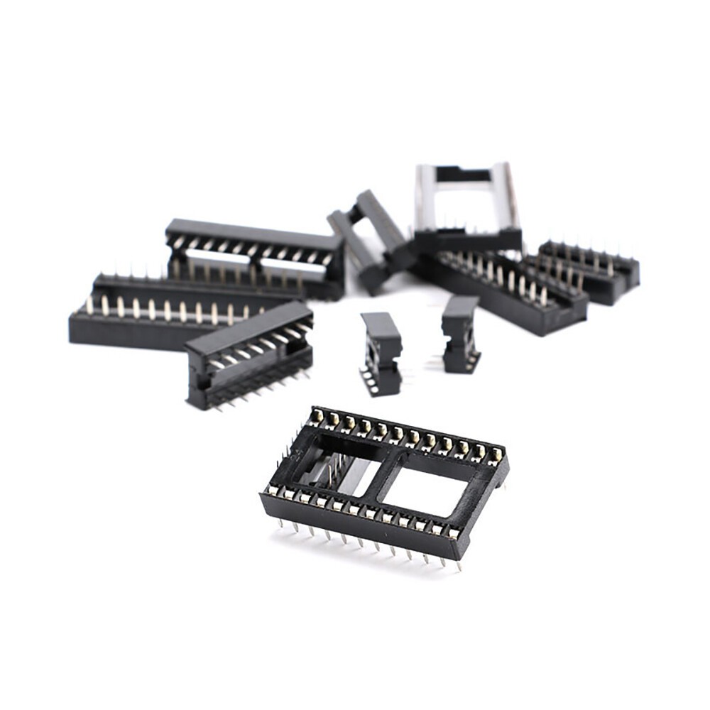 DIL IC Sockets Integrated Circuit Socket DIP Holder 6/8/14/16/18/20/24/28/40 Pin