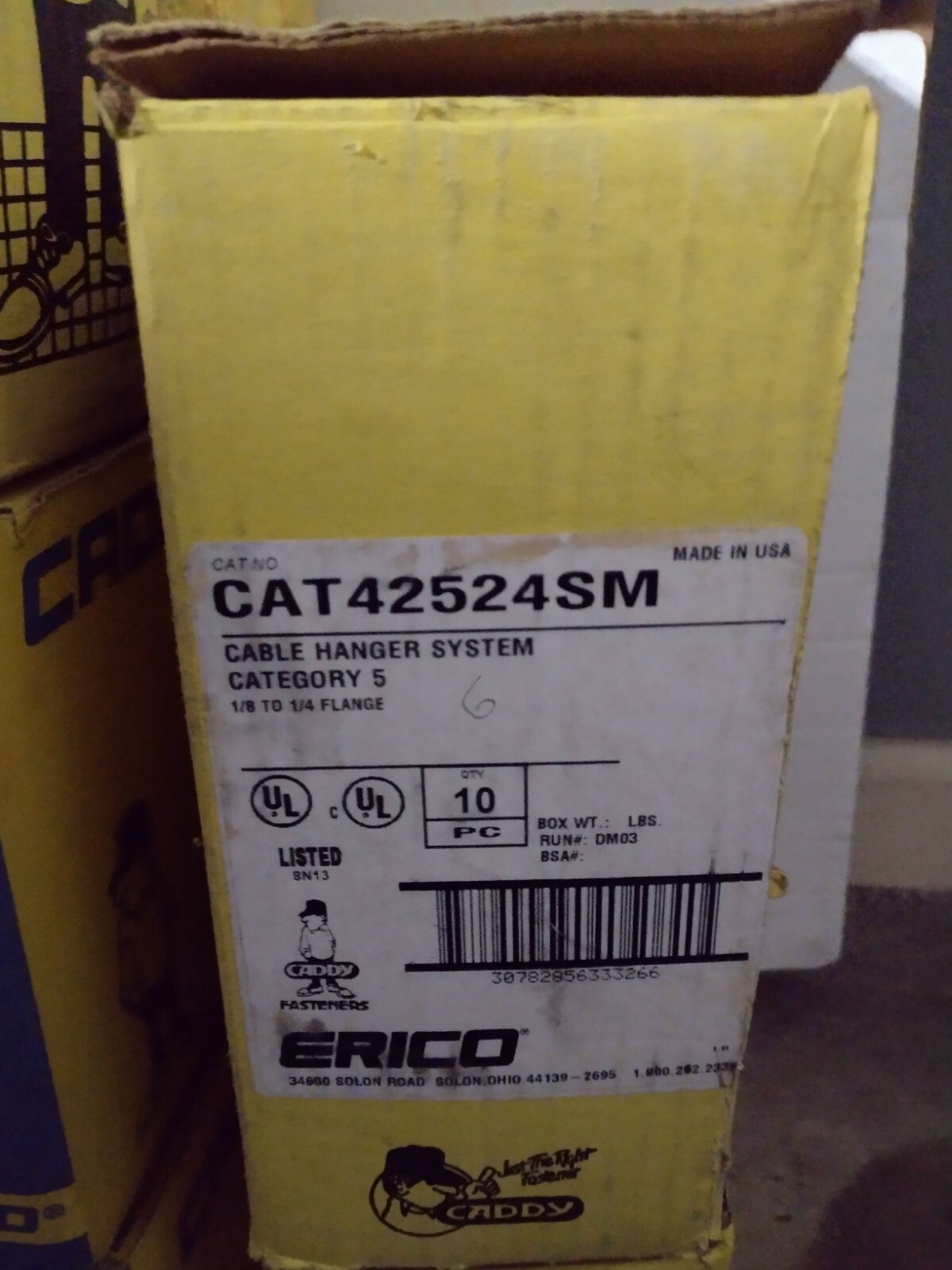 6 Erico Caddy CAT42524SM Cable Hanger System Category 5 10 pack