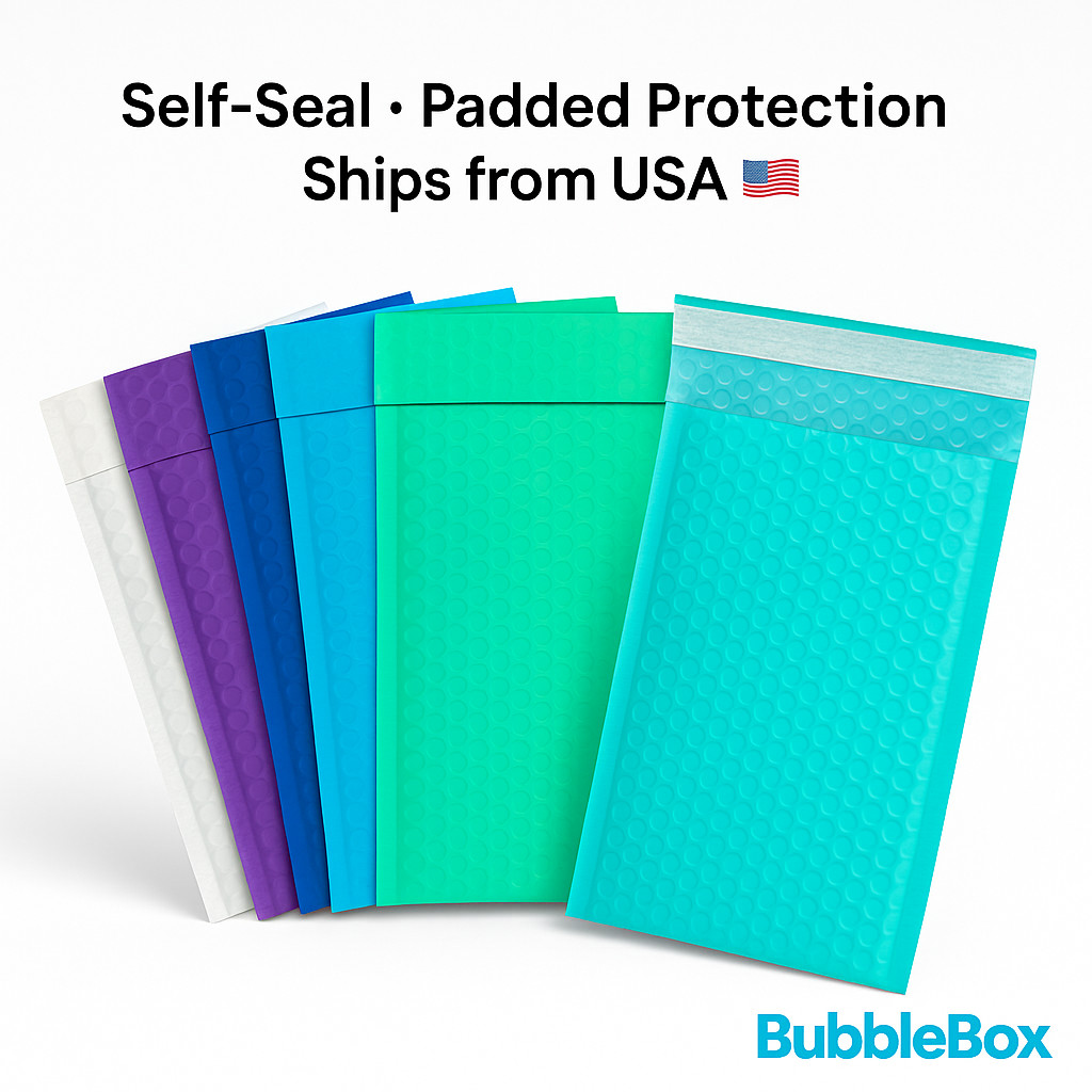 1000 #000 4×8 Poly Bubble Mailers Padded Self Seal Shipping Envelopes Bulk