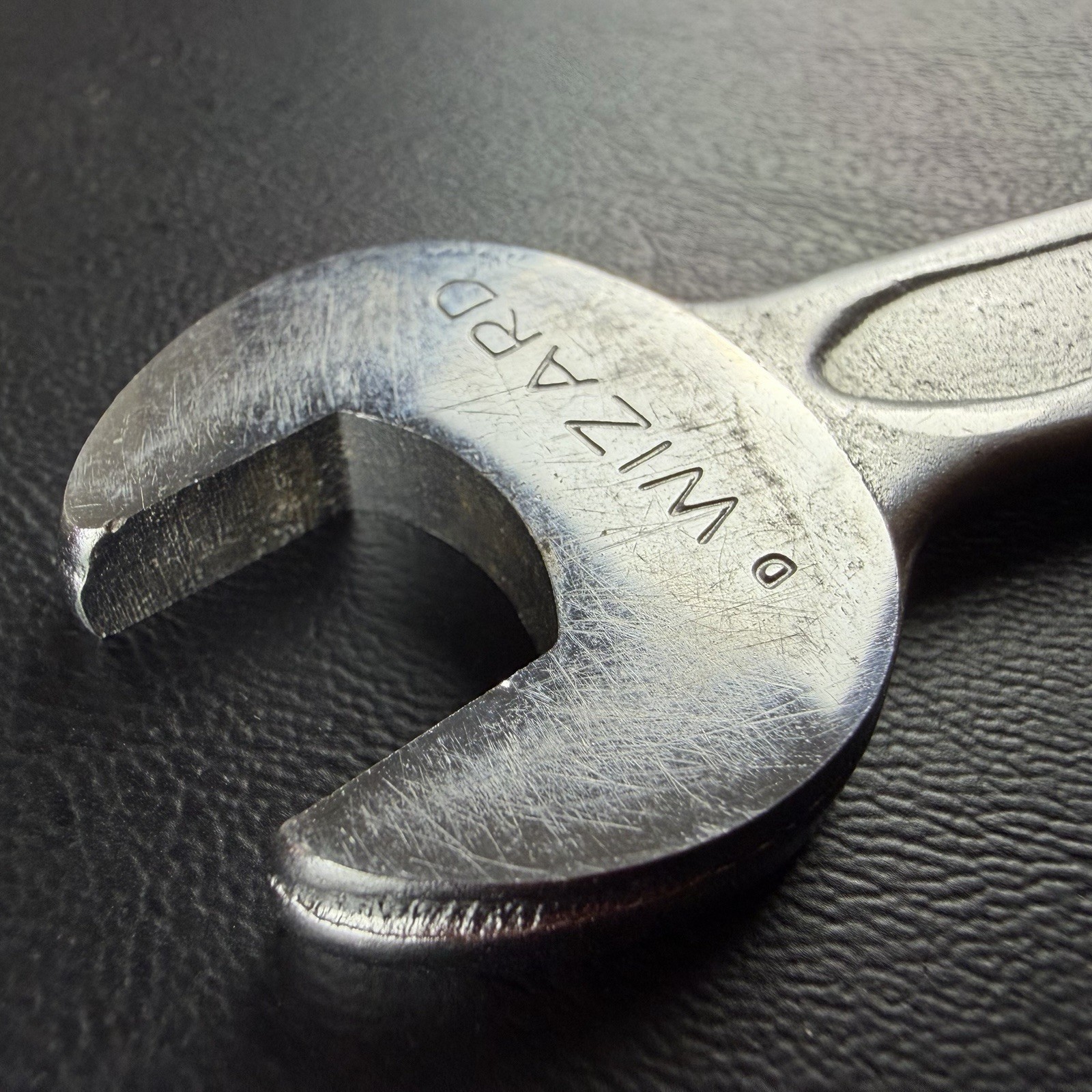 Wizard H2850 12mm x 13mm Open End Wrench Forged USA Vintage Mechanic Tool