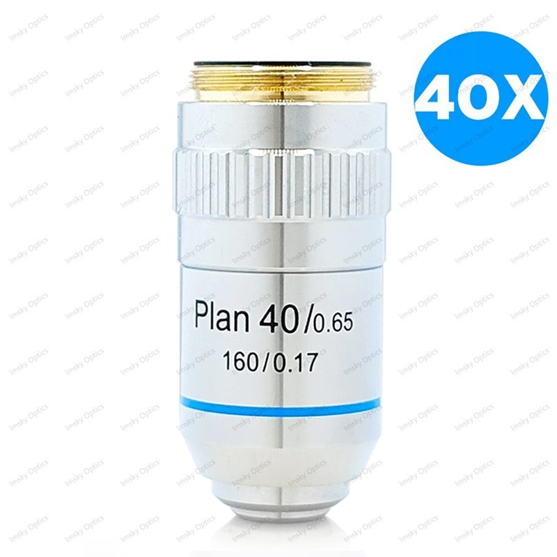 4X 10X 20X 40X 100X Biological Microscope Plan Achromatic Objective Lens160/0.17