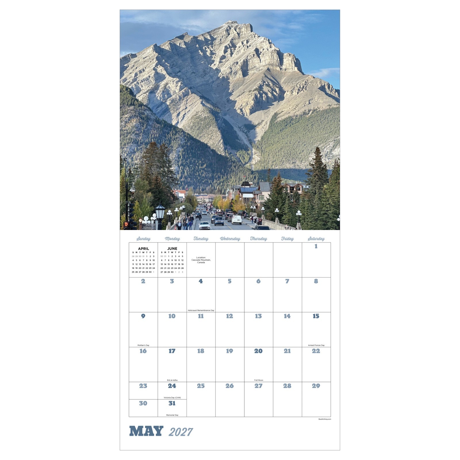 2027 Mountains Wall Calendar