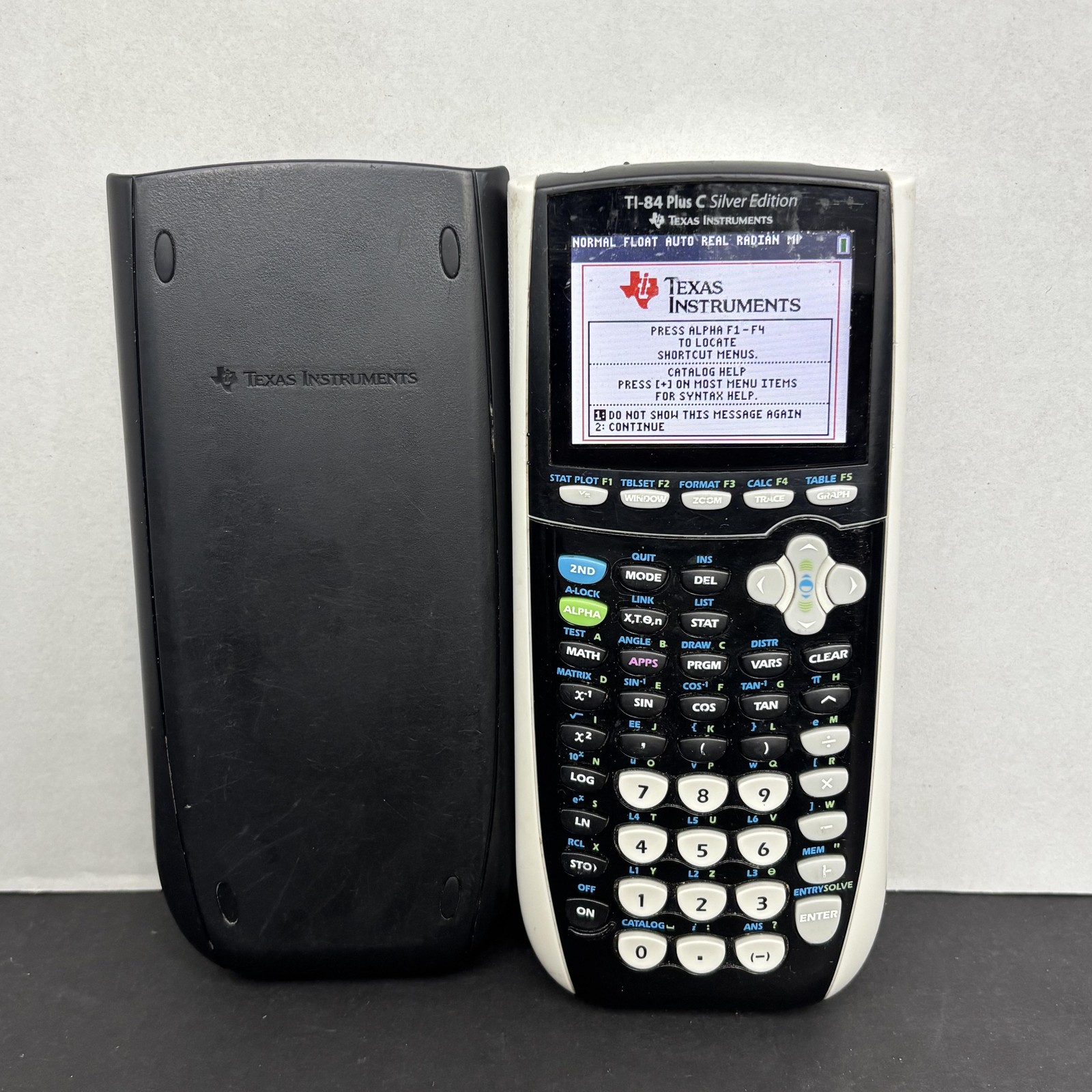 Texas Instruments TI-84 Plus C Silver Edition Graphing Calculator W Cover Tested