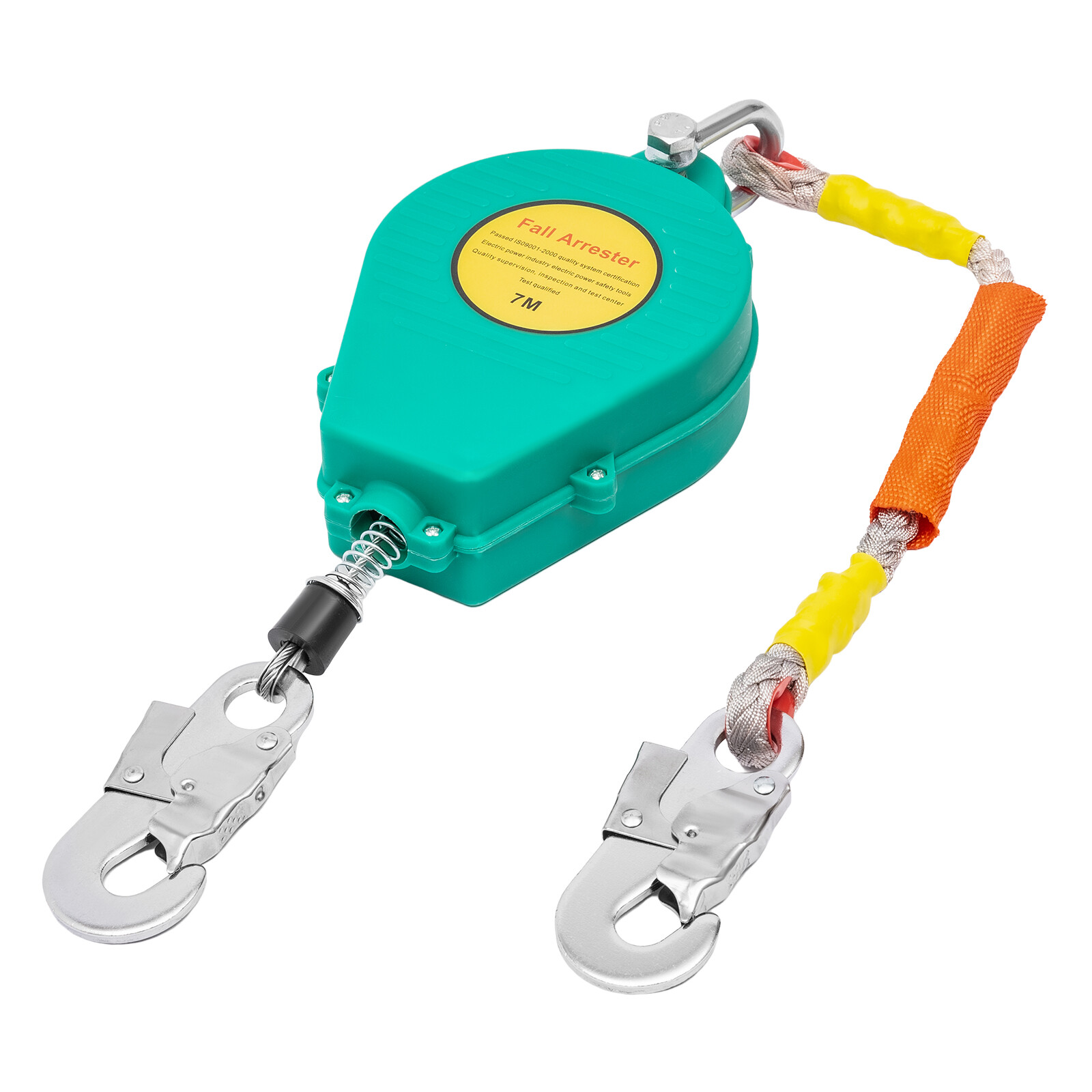 23ft Self Retracting Lifeline Lanyard Fall Arrester Protection+Hook Rope 330lbs