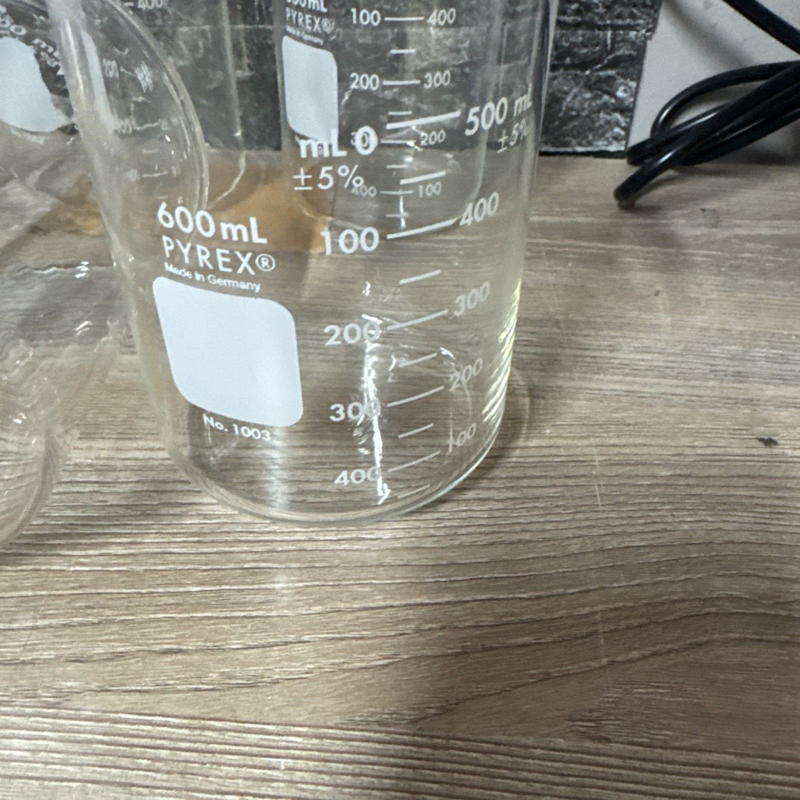 1003-600 Pyrex Heavy-Duty Beakers, 600mL QTY: 6