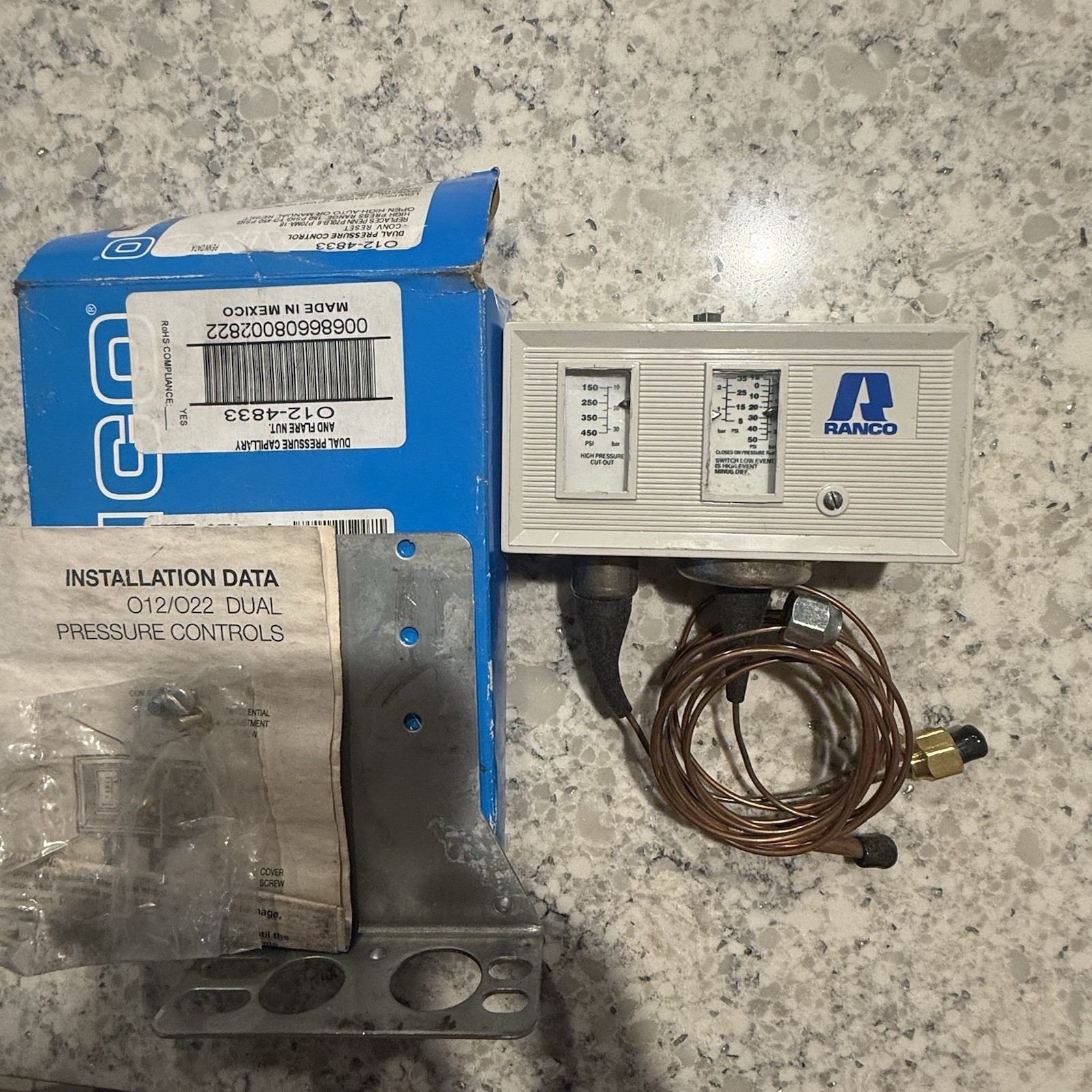 Ranco O12-4833 Compact Dual Pressure Control, 24/240 V