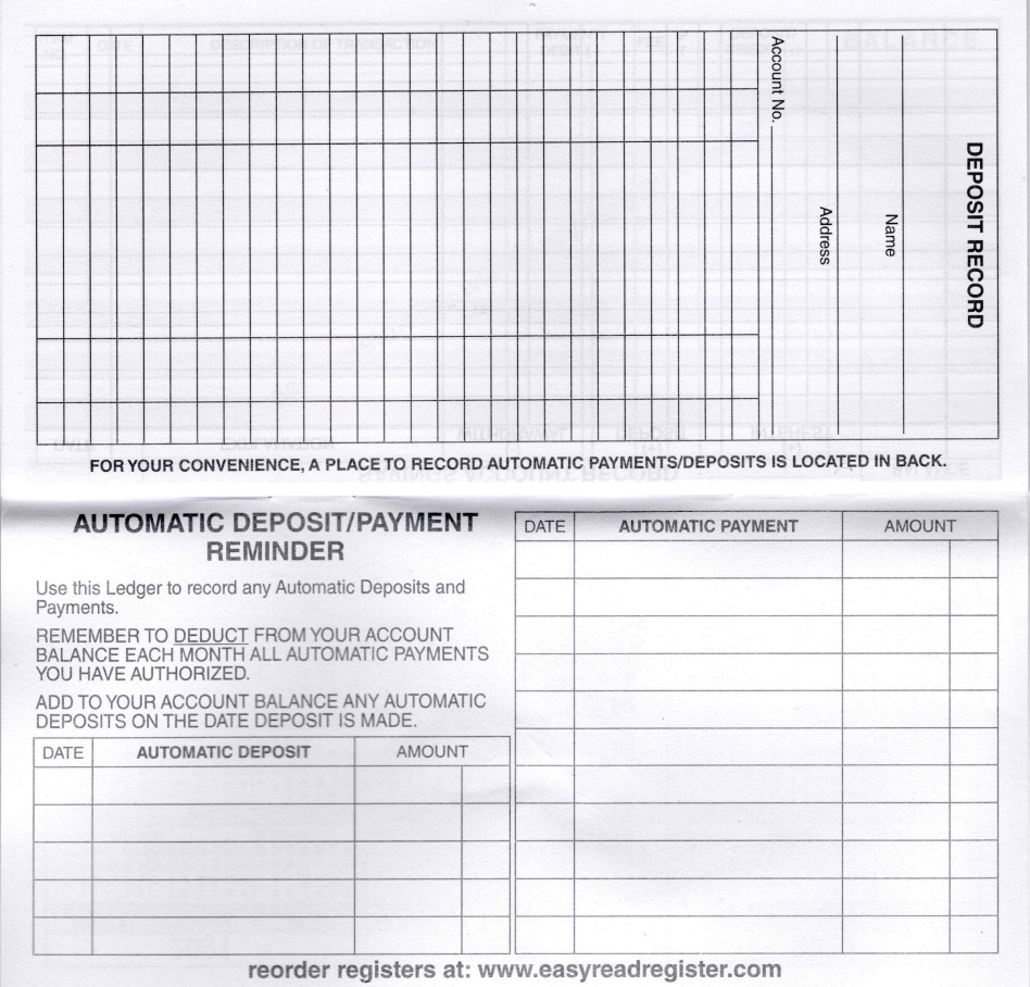 Checkbook Transaction Registers, 2026-2027-2028 Calendars by Easy Read Register
