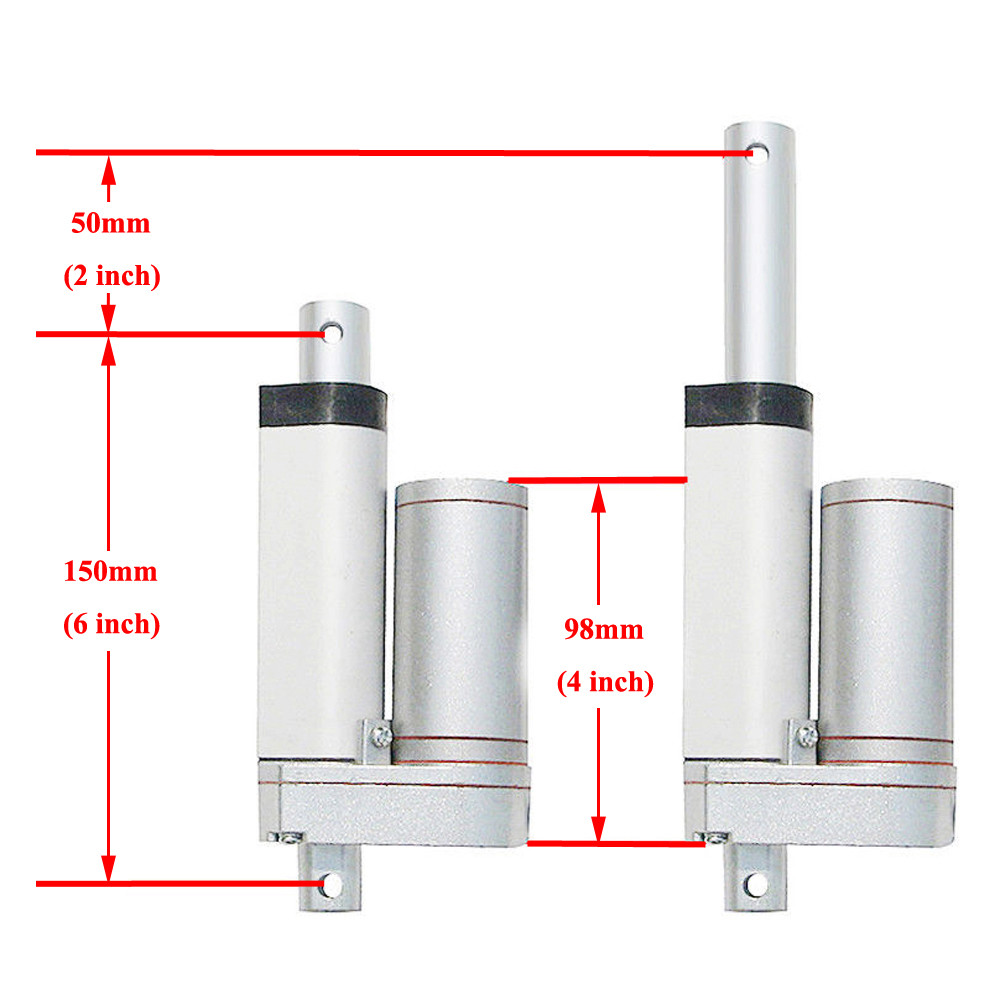 2 Linear Actuators 1500N 12V DC Electric Motor W/ Controller Switch Auto Lift DO