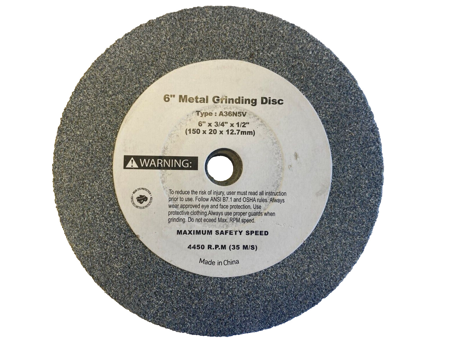 Pair of GRINDING WHEELS 6″x 3/4″ x 1/2″ arbor – FREE Shipping