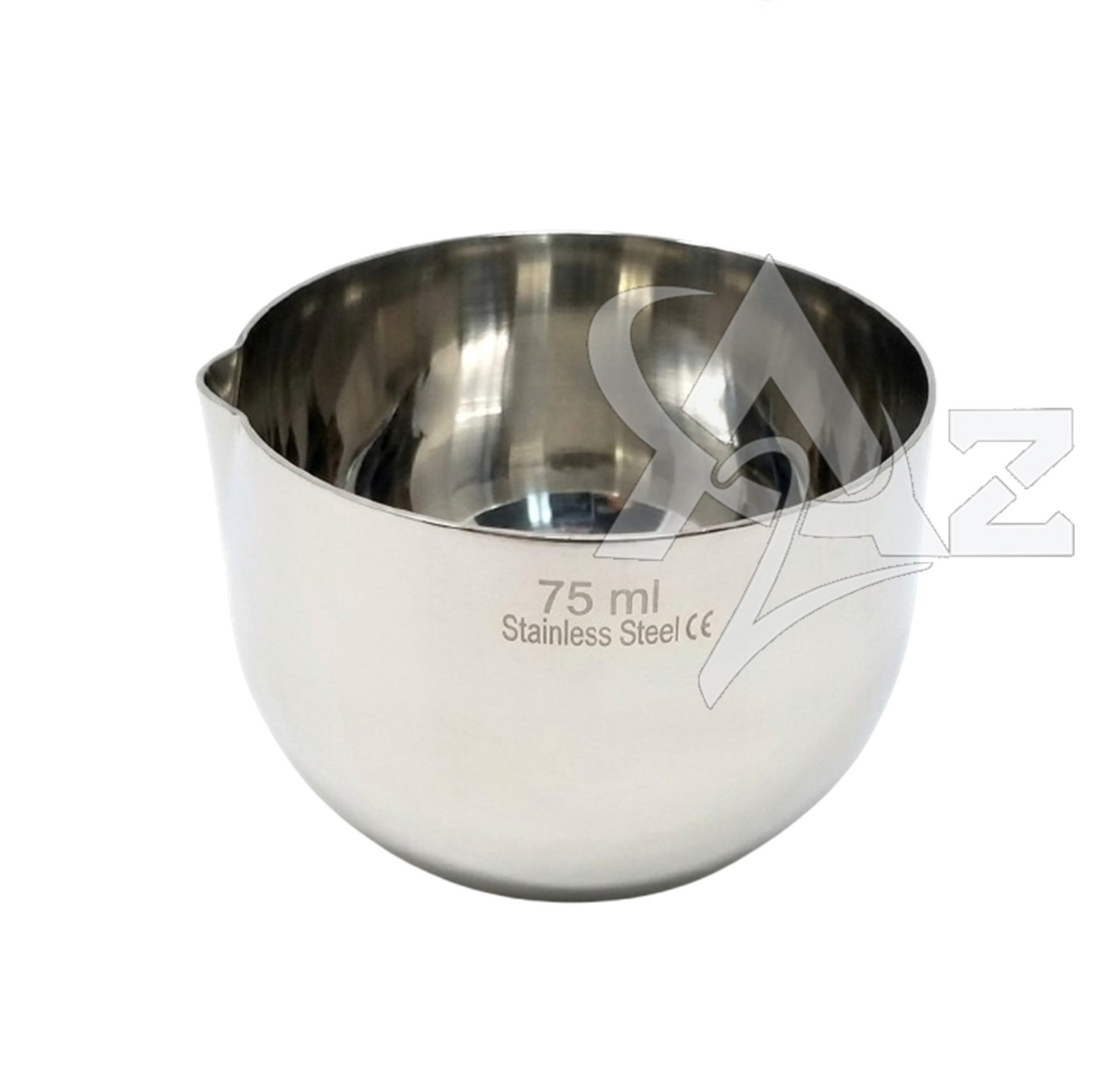 75ml Lab Crucible w/Spout Pouring Lip Laboratory Cup Mixing Bowl Science Pot