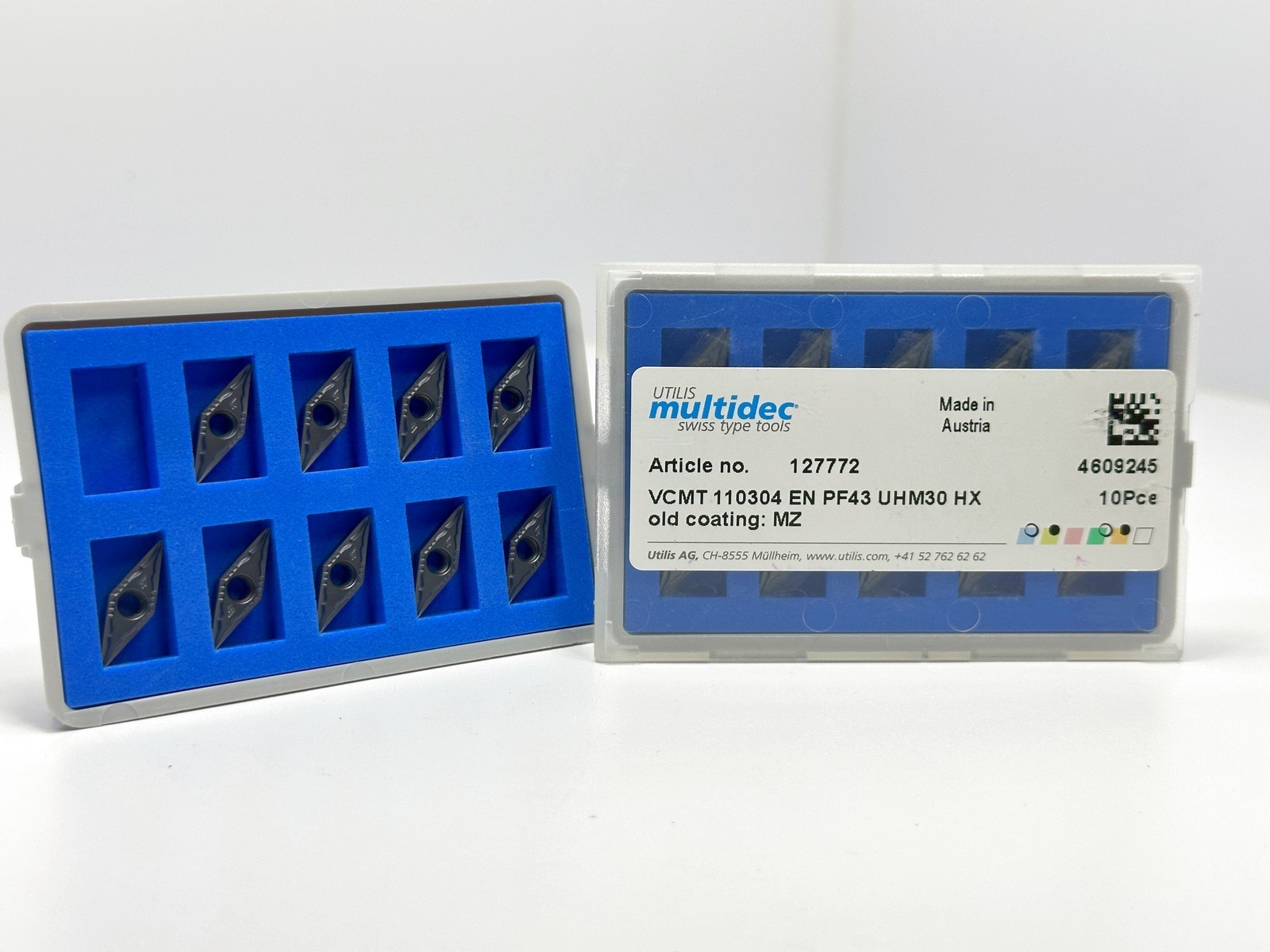 UTILIS MULTIDEC VCMT 110304 EN PF43 UHM30 HX | New Carbide Inserts | 19pcs