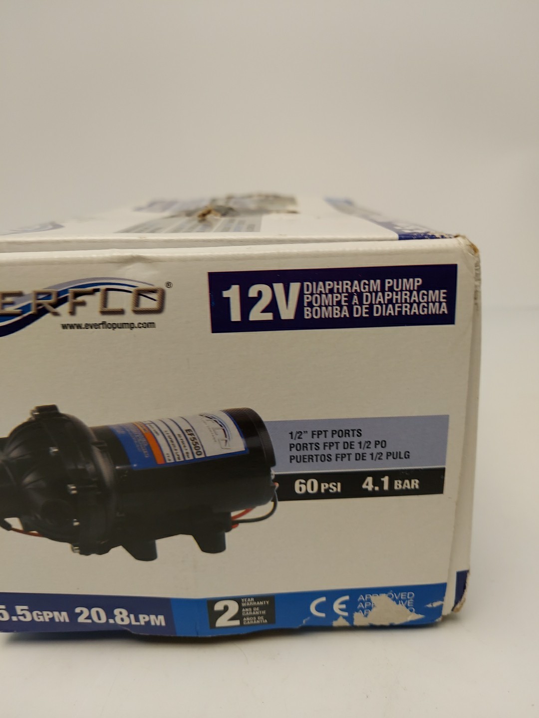 Corrosion-Resistant 12V Pump – 5.5 GPM for Agricultural Spraying Needs