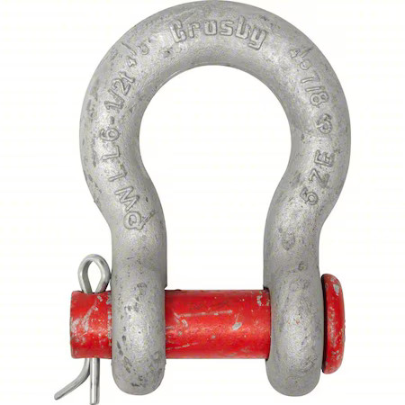 Crosby 1018017 Anchor Shackle, 1, 000 Lb, Carbon Steel
