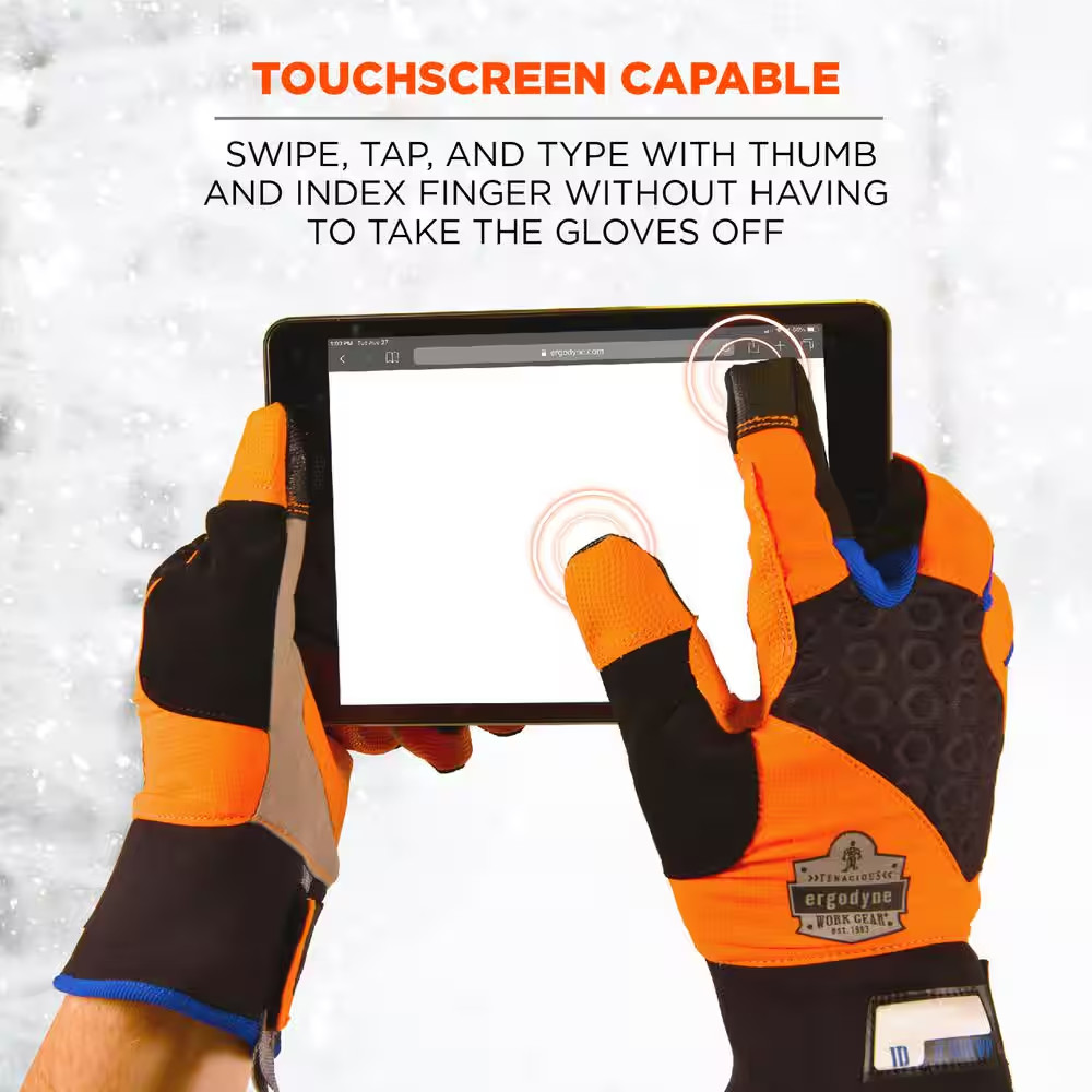 Proflex 818WP Xx-Large Orange Performance Thermal Waterproof Utility Gloves
