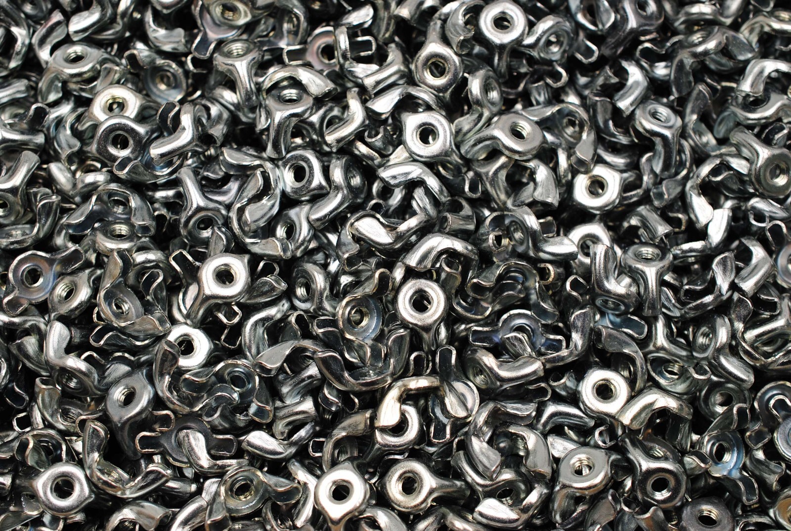 (500) Stamped Steel 10-32 Type D Wing Nuts #10 Zinc Plated Machine Screw Thread