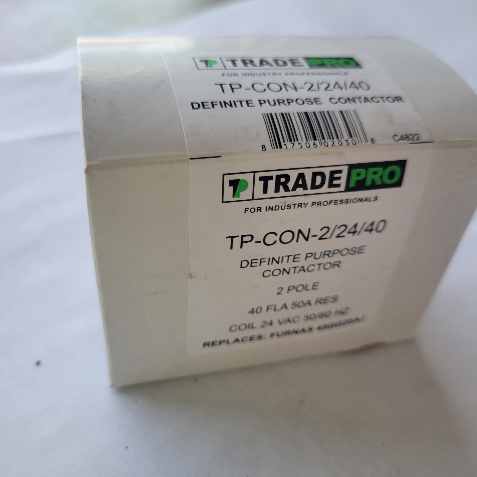 TRADEPRO Definite Purpose Contactor 2 Pole 40 Amps 24 Coil Voltage