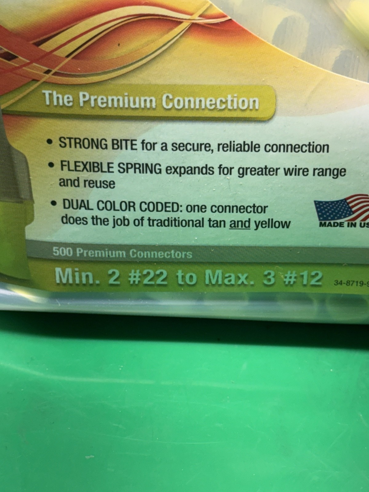 (500 Count) 3M Performance Plus Winged Twist-On Wire Connectors T/Y+ 22-12