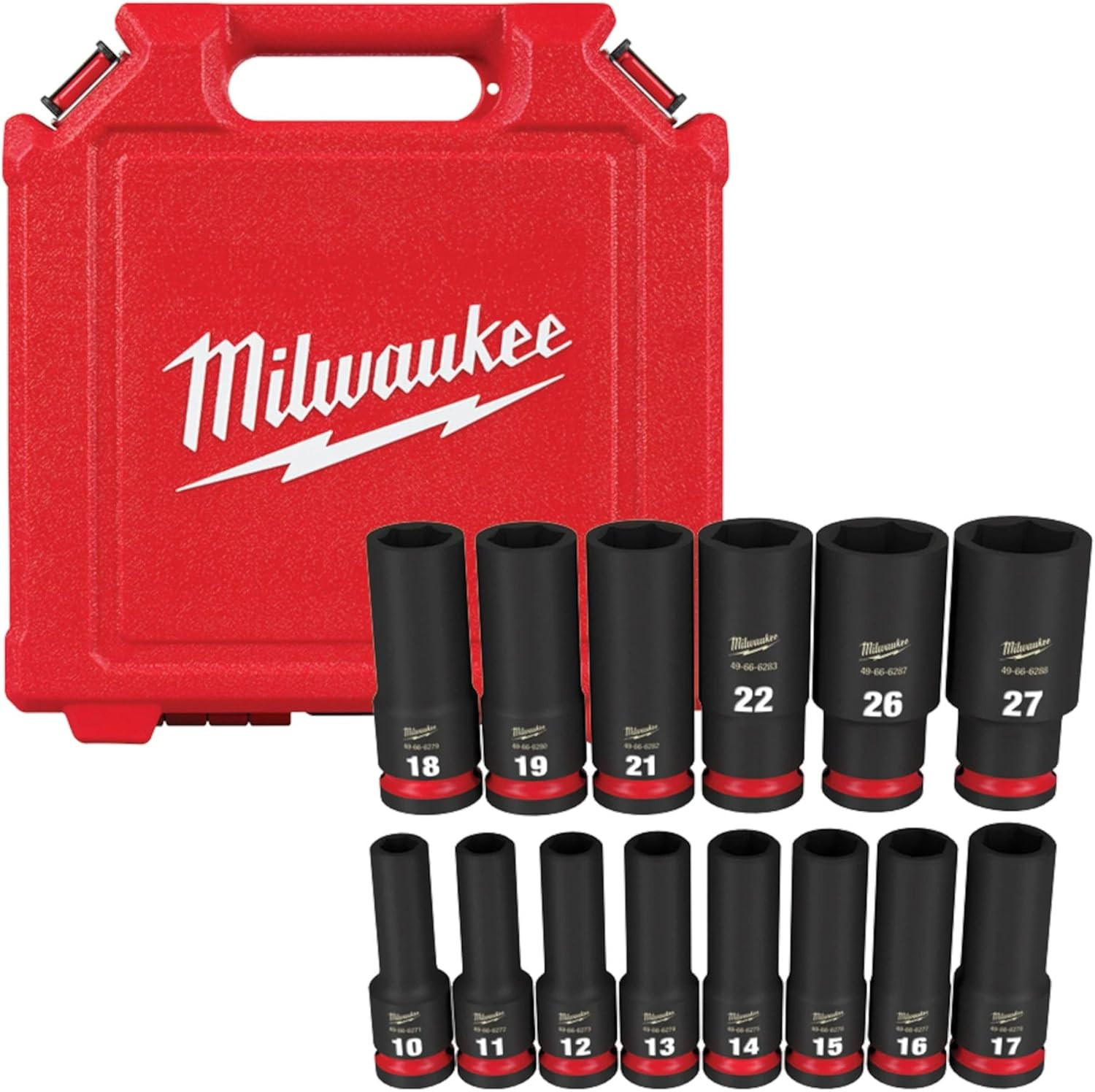 14PC Heavy-Duty 1/2″ Drive Metric Socket Set – 6-Point Precision Tools